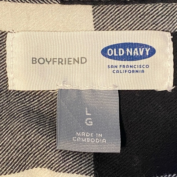 😍2/$20 Old Navy Sz L Buffalo Check Boyfriend Shirt - Picture 4 of 5